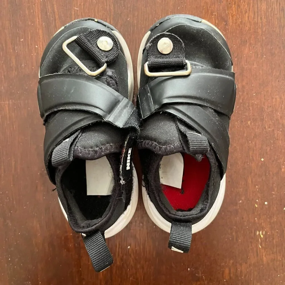 Nike Flex Advance Baby Toddler Black Sneakers Shoes 7C Low Top SMO AFO Friendly